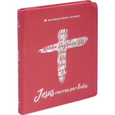 Imagem de Bíblia Sagrada - Linha Ouro - Pink - Ziper - SBB - NAA