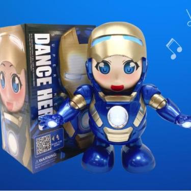 Imagem de Robô Dançarina Mulher De Ferro Eletrônico Com Luz Musica Iron Woman Co