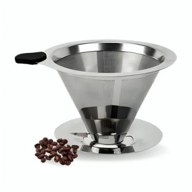 Imagem de Coador Inox Reutilizável Café Aço 103 Sem Papel