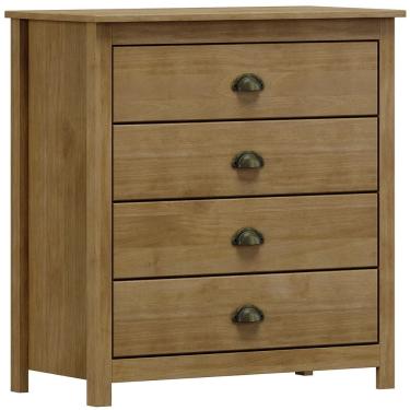 Imagem de Comoda 4 Gavetas Madeira Maciça 80 cm 9101 Freijo Milani Store