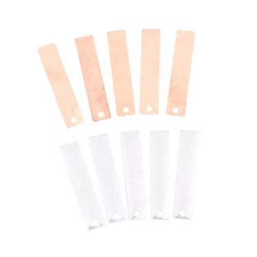 Imagem de Fenteer 5 folhas de cobre, 5 folhas de zinco, tiras de eletrodos Princípios de eletricidade para experimentos com baterias de frutas