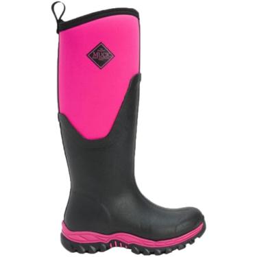 Imagem de Muck Boot Feminino Bota de Trabalho de Borracha Masculina Clássica com Biqueira de Aço Alta S Chore, Preta/Rosa, 9