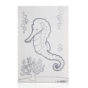 Imagem de Souza & Cia, Tela De Pintura Riscada, 20cm X 30cm, Desenho: Cavalo Marinho (Ref: 8170)