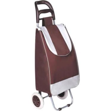 Imagem de Carrinho de Compras Feira Supermercado Reforçado até 30kg(Marrom)