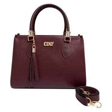 Imagem de Bolsa Feminina De Ombro Alça De Mão E Transversal De Lado (Bordô)