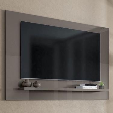 Imagem de Painel para TV Até 60 Polegadas Kaliforny 1 Prateleira Cinza Perola -  Pnr Móveis