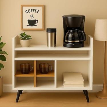 Imagem de Aparador Adega Zeus, Design Moderno, Móvel para Sala, com Nichos para Garrafas (OFF/NATURE)