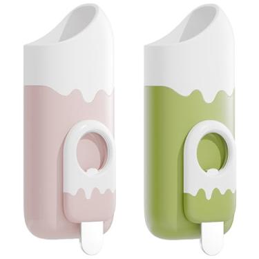 Imagem de Pacote com 2 Dispensadores magnéticos de canudo – Organizador de porta de geladeira e armário para canudos de copo, suporte de utensílios de cozinha com abridor de garrafas, para restaurante