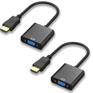 Imagem de Amzpas Adaptador HDMI para VGA, HDMI unidirecional banhado a ouro para VGA (macho para fêmea) para computador, desktop, laptop, PC, monitor, projetor, HDTV, Chromebook, Raspberry Pi, Roku, Xbox e mais
