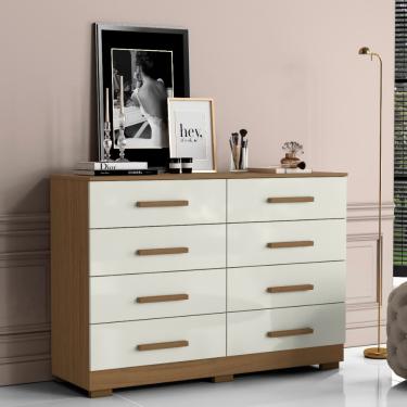 Imagem de Cômoda 8 Gavetas com Pés 2014148 Aramóveis - Atacama/Off White