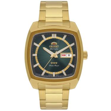 Imagem de Relógio Orient Masculino Ref:F49gg031 E1kx Automático Retangular Dourado