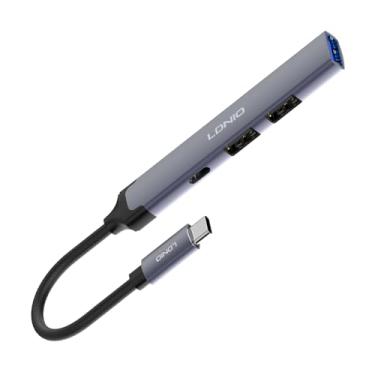 Imagem de USB-C Hub Adaptador Multiportas Tipo C para Notebook, MacBook e PC | Expansor 4 em 1 com 1 USB 3.0, 2 USB 2.0 e 1 USB C | Alta Velocidade na Transferência de Dados e Conexão de Periféricos