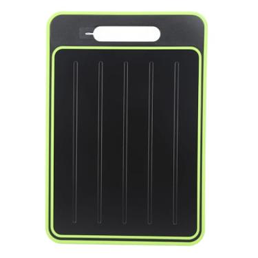 Imagem de Tábua de corte dupla face PP TPR antiderrapante 2 em 1 bandeja de descongelamento de carne segura para lava-louças tábua de corte para cozinha doméstica preta e verde tamanho grande 25 x 36,5 cm