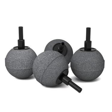 Imagem de LYCLEAN Pedras de ar para lagoas de 5 cm, difusor de oxigênio aerador de longa duração, acessórios de bomba de ar para aquários, tanques de peixes, acessórios de bomba de ar de aquário hidropônico