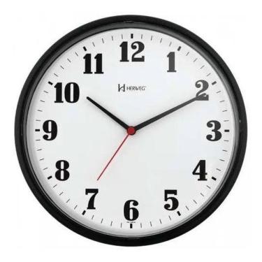 Imagem de Relógio Parede Herweg 6126 034 Analogico 26Cm Preto