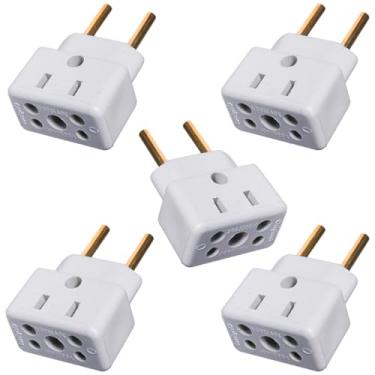Imagem de 5X Adaptadores Benjamin Universal 20A para Eletrodomésticos | 3 Pinos para 2 Pinos | Kit Plug Resistente e Seguro
