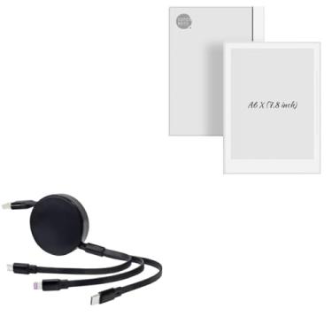 Imagem de BoxWave Cabo compatível com Ratta SuperNote A6 X - AllCharge PD miniSync (100W), cabo USB portátil retrátil de alta velocidade - Preto