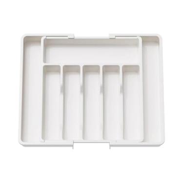 Imagem de Organizador Para Gavetas De Cozinha, DivisóRia Para Talheres E UtensíLios(Branco)