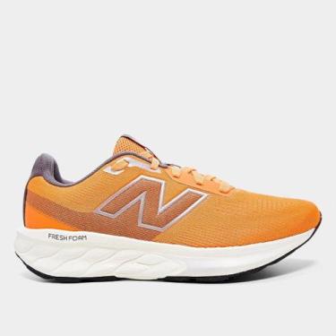 Imagem de Tênis New Balance Foam 520 V9 Feminino, Laranja, Cinza, 36