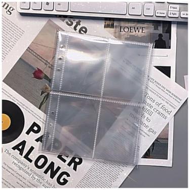 Imagem de AOLEIXIYA Fichário de joias transparente dupla face refil páginas internas para armazenamento de joias transparente livro 6 fichário, 20 folhas 160 bolsos (páginas internas de refil de lado pequeno)