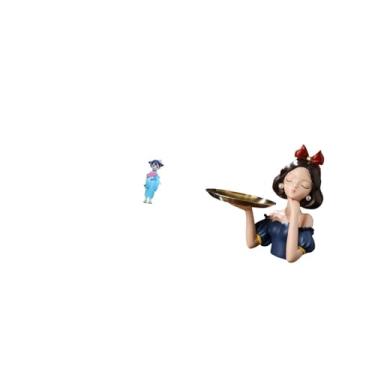 Imagem de Fenteer Estatueta de Princesa Kabuki Asiática, Boneca Gueixa Japonesa de Quimono, Porta-Chaves, Bandeja, Arte Moderna, Multiuso, Organizador de Doces, Ornamen