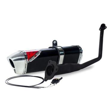 Imagem de Escape / Ponteira Coyote Modelo TRS 2 Way + MAIS em Alumínio - Pop 110