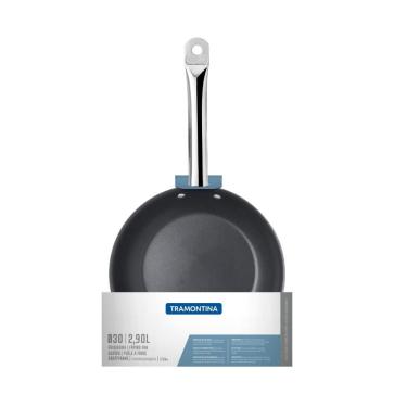 Imagem de Frigideira Tramontina Professional Rasa Em Aço Inox Com Fundo Triplo Revestimento Inter...