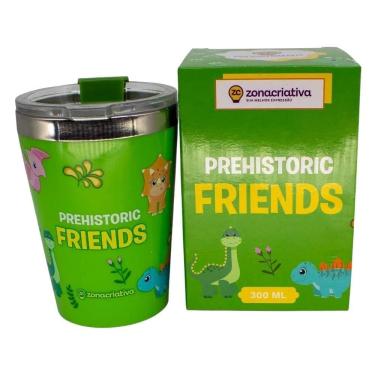 Imagem de Copo Térmico Viagem Snap 300Ml Dinossauro - Zona Criativa