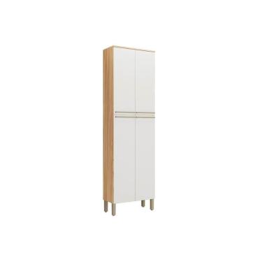 Imagem de Paneleiro De Cozinha Modulado Nápoli Prime Com 4 Portas 66x222cm Amendoa-off White - Ronipa