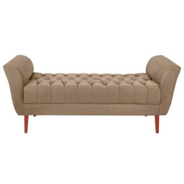 Imagem de Recamier Grécia 1,60m Vit Decor  Suede Premium, Espuma D26 e Pés Palit