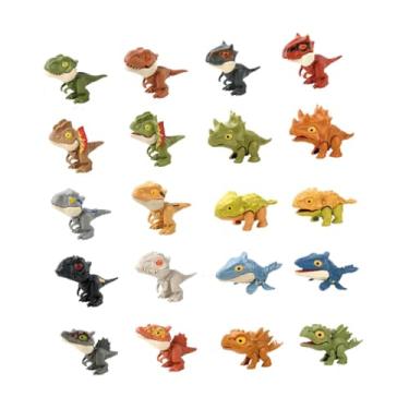 Imagem de menolana 20 Dinossauros de Brinquedo com Dedos Mordedores, Adereços para Brincar, Brinquedo Educativo, Fantoche de Dinossauro, Figura para Jogo em Família,