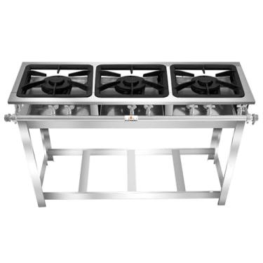 Imagem de Fogão Serv Kenok 3 Bocas Duplas Baixa Pressão FBSE3B.845