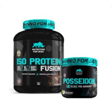Imagem de Kit Iso Protein Fusion Chocolate + Pré Treino Posseidon Nutrition for Bigs (Maçã Verde)