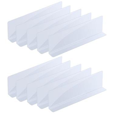 Imagem de Lojas de conveniência, plástico em forma de L, divisórias de prateleira de PVC transparente para supermercados, organizadores, 35 x 4 x 6 cm, ótimo para exibir e organizar produtos