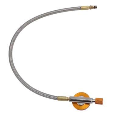 Imagem de Mangueira de substituição de metal para fogão de acampamento, mangueira de válvula leve de tamanho pequeno para fogão de acampamento, mangueira reguladora fácil de usar com resistência a altas