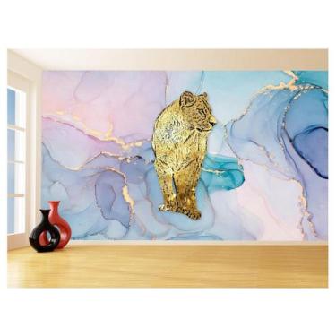 Imagem de Papel De Parede Animais Pop Art Leoa Colorido 3,5M Pxa441 - Você Decor