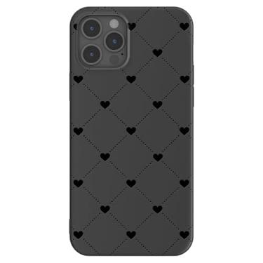 Imagem de Cavka Capa preta compatível com - iPhone 16e - Coquete de coração estética fofa fosca capa protetora para telefone fina simples design feminino borracha silicone luxuoso chique estética elegante