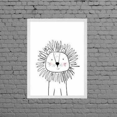 Imagem de Quadro Decorativo Infantil Leãozinho 24X18Cm - Quadros On-Line