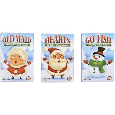 Imagem de Chochkees Christmas Playing Card Games, Holiday Playing Cards, Go Fish, Old Maid, Hearts Card Activities Holiday Game Themed Party Supplies Games Gifts (6 Finger Puppets)