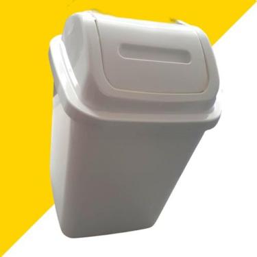 Imagem de Lixeira Básica Basculante Para Pia 5,5 Litros - HM Utilidades , BRANCO