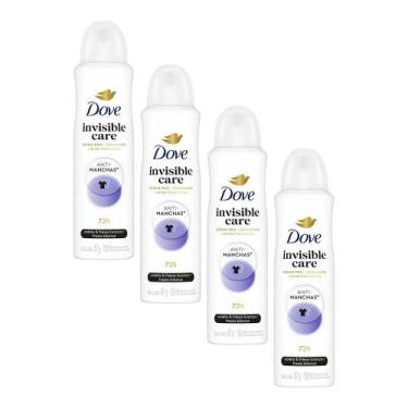 Imagem de Kit 4 Desodorantes Dove Antitranspirante Aerossol Invisible Care 150ml