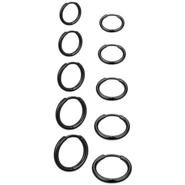 Imagem de Conjunto de brincos hipoalergênicos de aço cirúrgico para orelhas sensíveis, leves, pequenos, brincos de argola de aço inoxidável 20G, opala e pérola, zircônia cúbica, costas planas para mulheres e