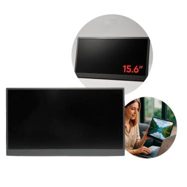 Imagem de Monitor portátil 15,6 full hd com conexão wireless, alimentação usb-c, design ultrafino e compatibilidade com notebook, smartphone e tablet