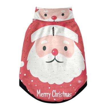 Imagem de SEHANY Casaco de Natal para cães pequenos, super quente, à prova de vento, jaqueta de inverno, macia, aconchegante para animais de estimação, moletom para clima frio na neve com trela, casaco para