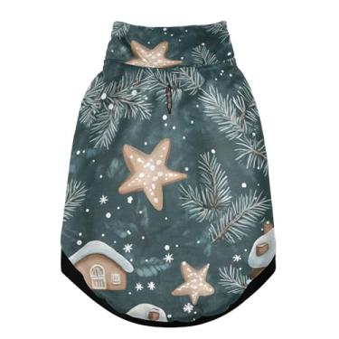 Imagem de SEHANY Casaco de Natal de gengibre para cães pequenos, superquente à prova de vento, jaqueta de inverno macia e aconchegante para animais de estimação para clima frio na neve com coleira para animais