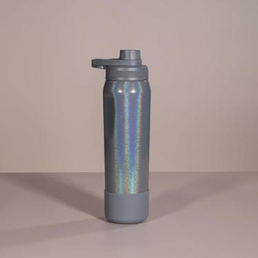 Imagem de Garrafa Térmica de Água Inox Rainbow - 650ml ou 950ml, Ideal para Academia Esportes e Dia a Dia Mantém Bebidas Geladas por Muito Tempo(Cinza,Personalizado 650ml)
