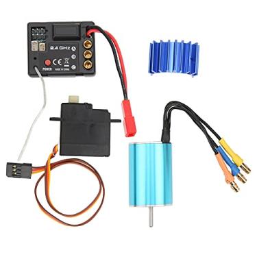 Imagem de CUOFYUNL RC Brushless Motor ESC Servo Set Durbale Motor Brushless com dissipador de calor para SG1603 1604 RC Car