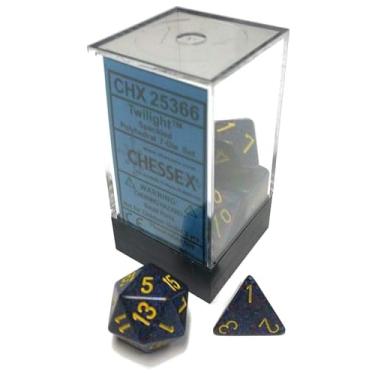 Imagem de Chessex Dados Chx25366 - salpicado: 7 peças crepúsculo