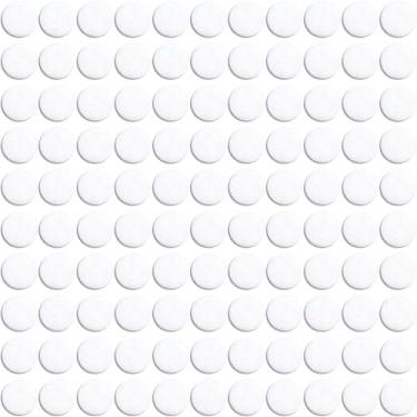 Imagem de Mxxipp 100 peças de almofadas de feltro de refil de aromaterapia, almofadas de substituição de ambientador sem cheiro de 0,67 pol/17 mm, pastilhas de refil de perfumes para difusor de carro - branco