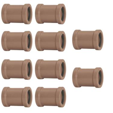 Imagem de Luva De Correr 32Mm Pvc Encanamento Conexão Kit 10 Un